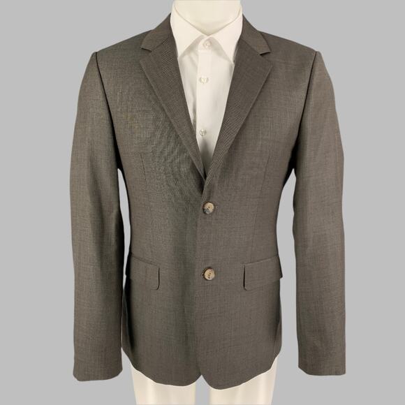 CALVIN KLEIN COLLECTION Size 36 Grey Wool Notch Lapel Sport Coat - Picture 1 of 6